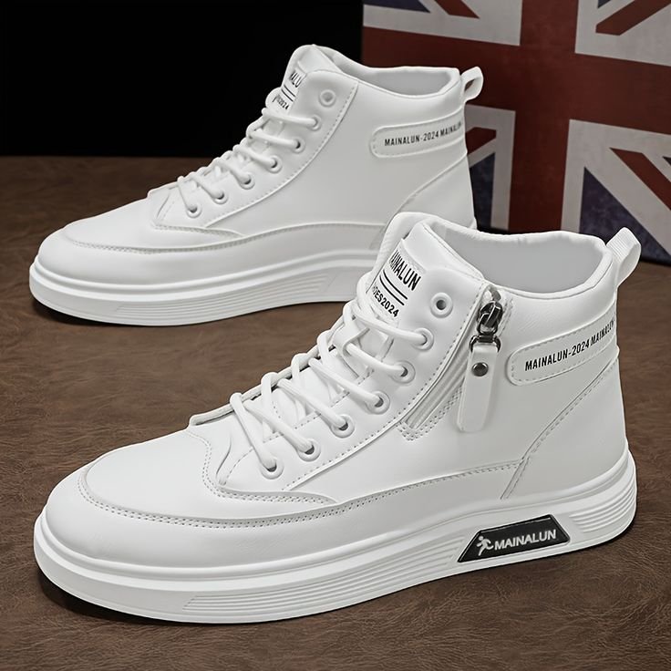 White boot-cut men’s shoe from Malee Man’s Fashion – best shoe shop in Kottakkal